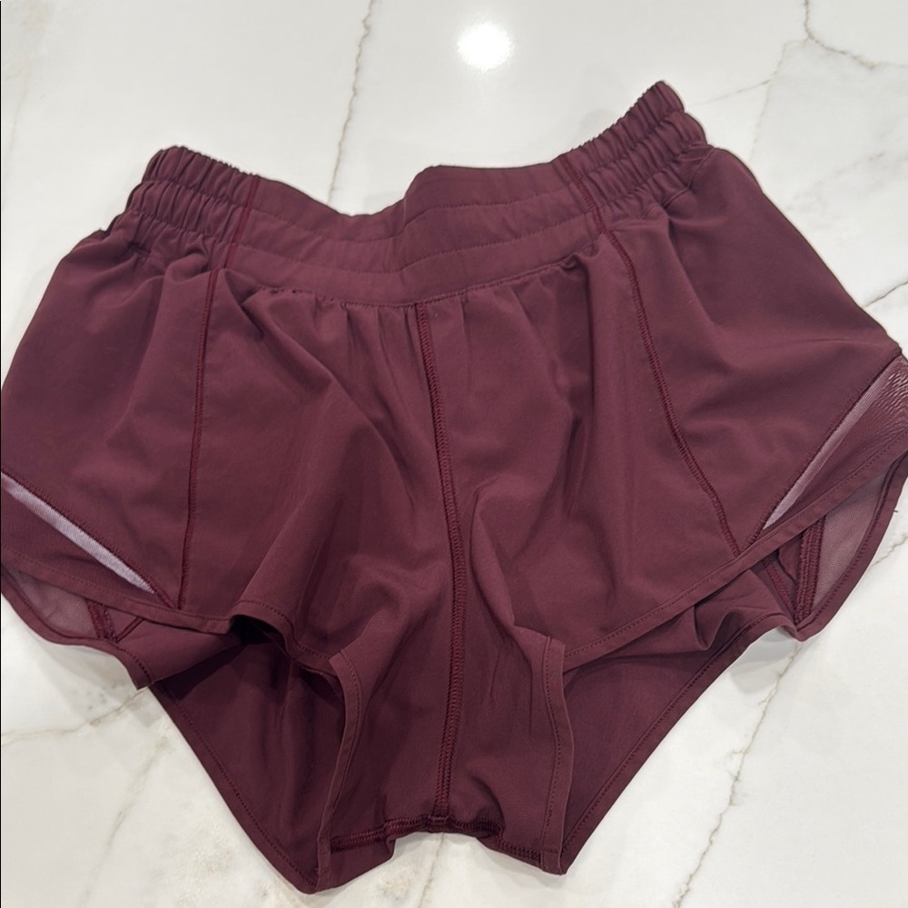 Lululemon Athletica Burgundy Athletic Shorts